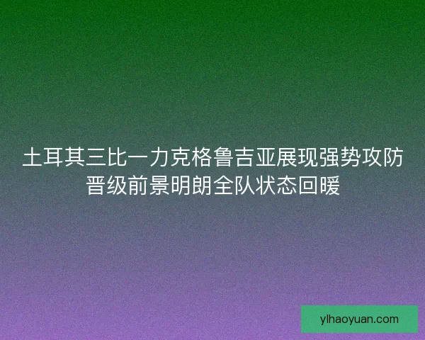 土耳其三比一力克格鲁吉亚展现强势攻防晋级前景明朗全队状态回暖
